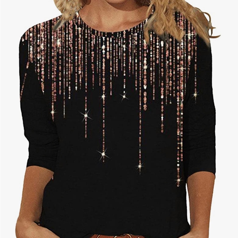 Ladies TIMIFIS 
3/4 Sleeve Shirts for Women Trendy 2023 Summer Casual Shirt